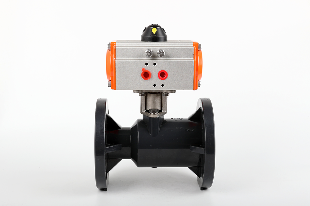 乌拉特中气动法兰一体球阀